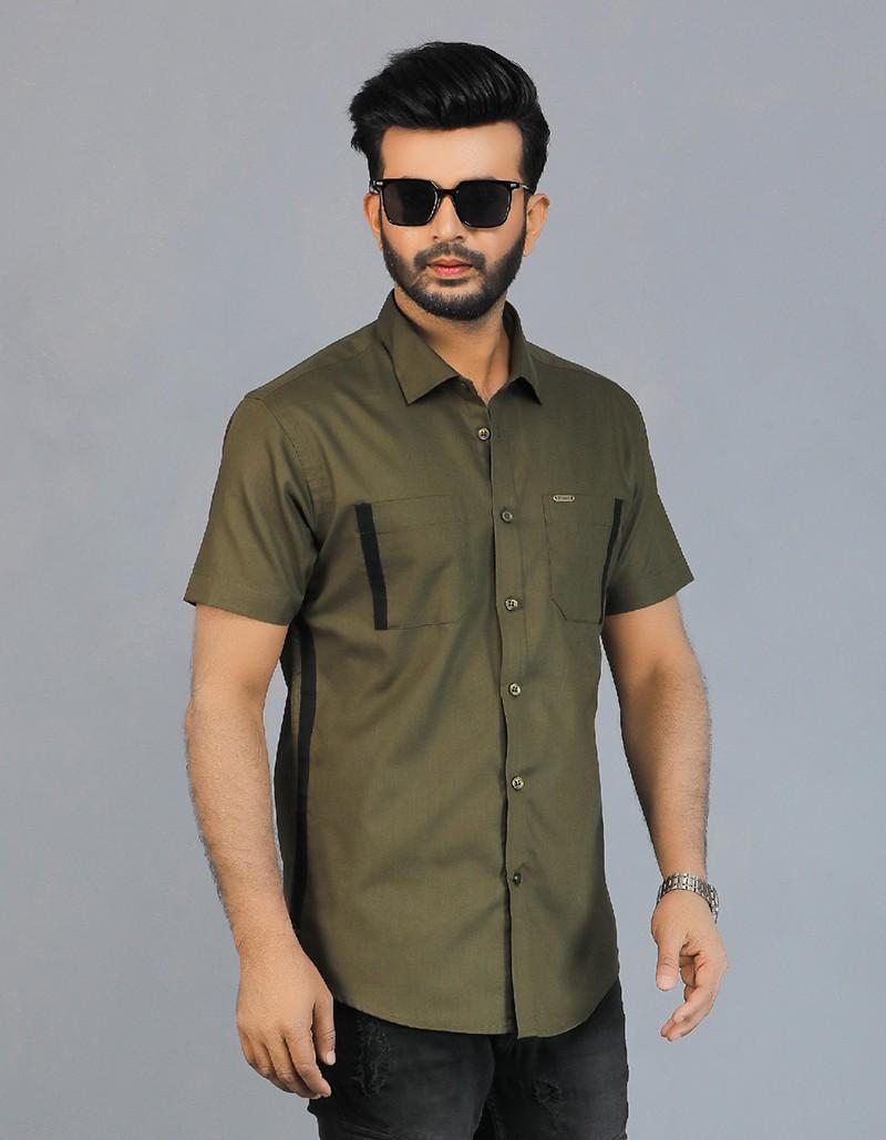 Men’s Half Sleeve Casual Shirt- 2104S