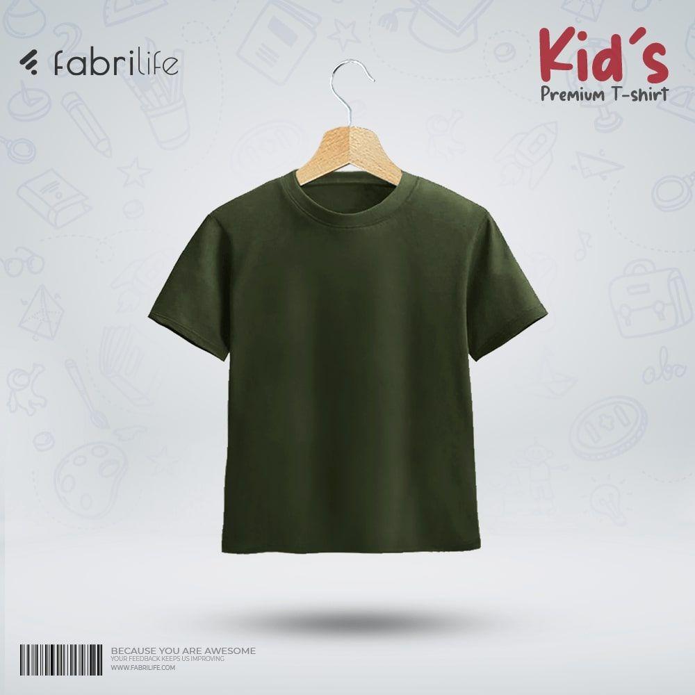 Kids Premium Blank T-Shirt - Olive