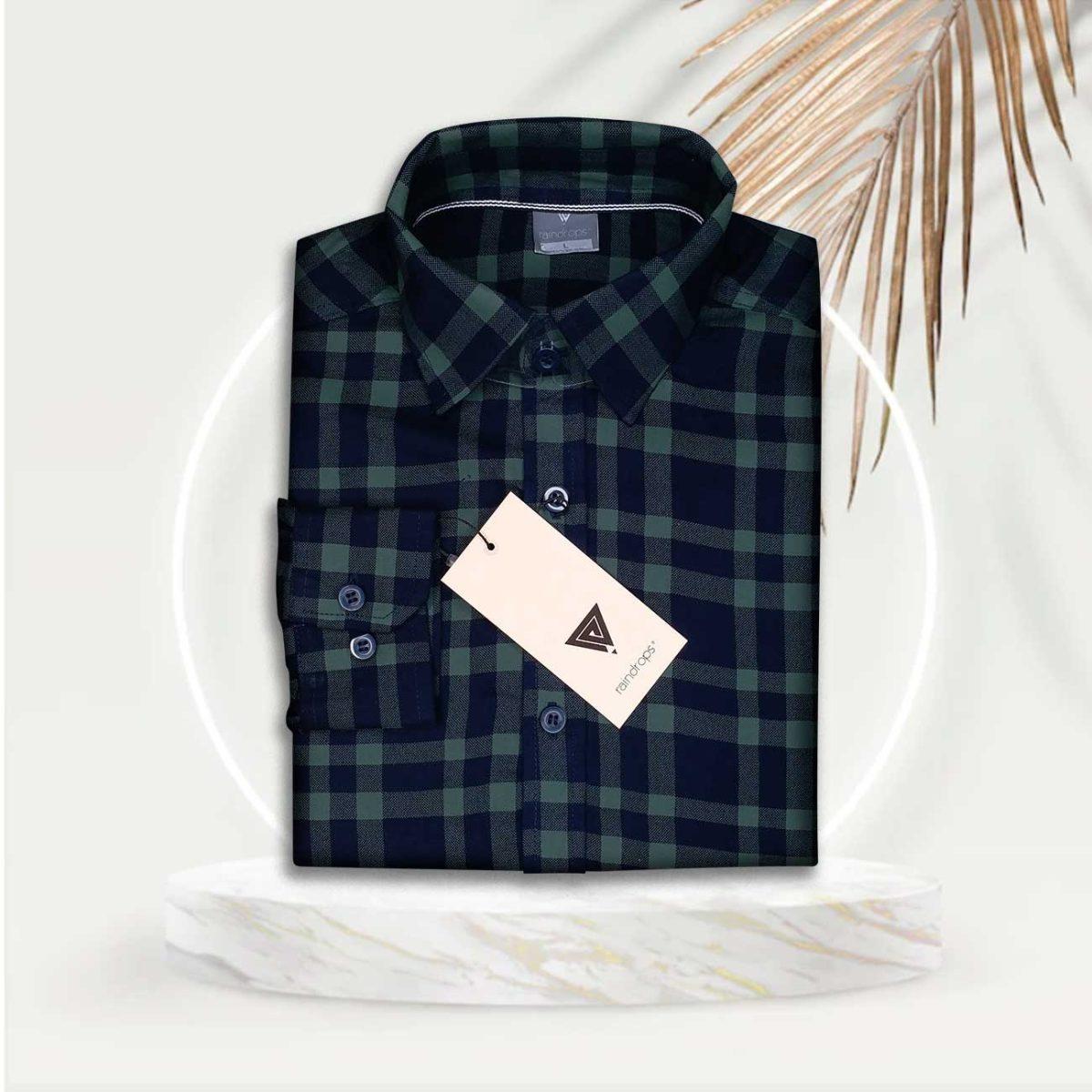 Casual Green Check Shirt
