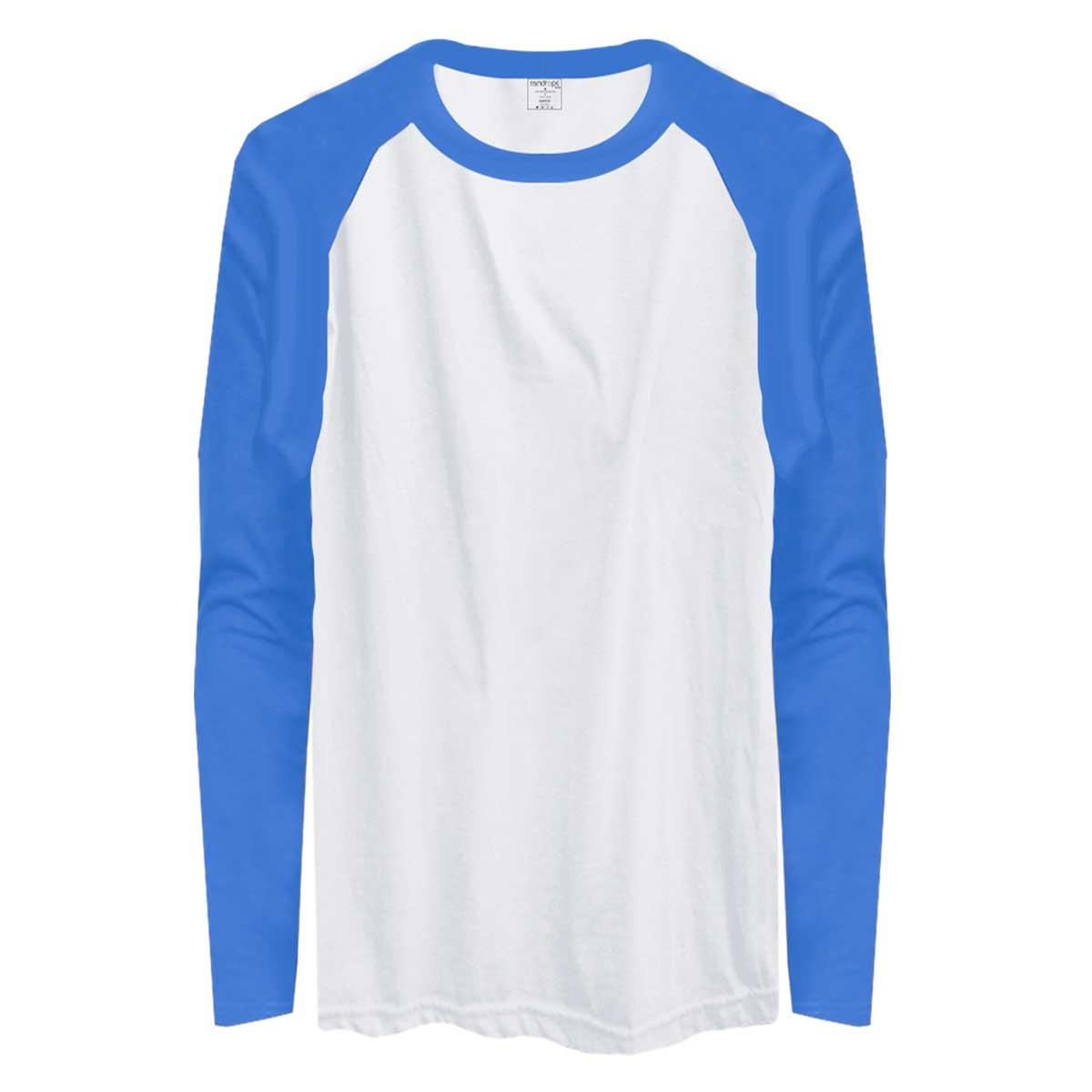 Raglan White | Light Sky Blue