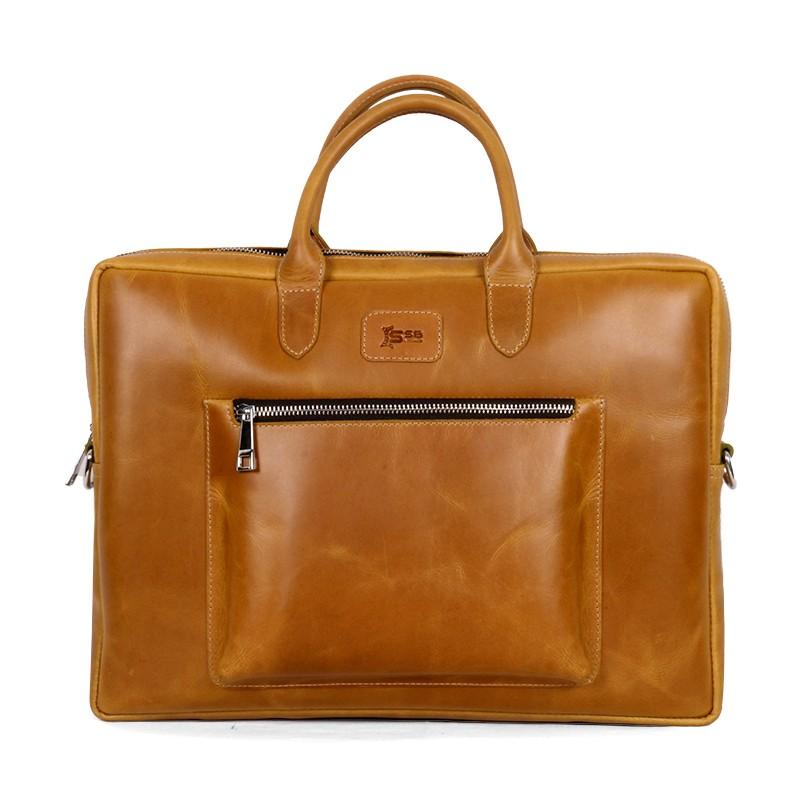 Oil Pull Up Leather Laptop Bag SB-LB446