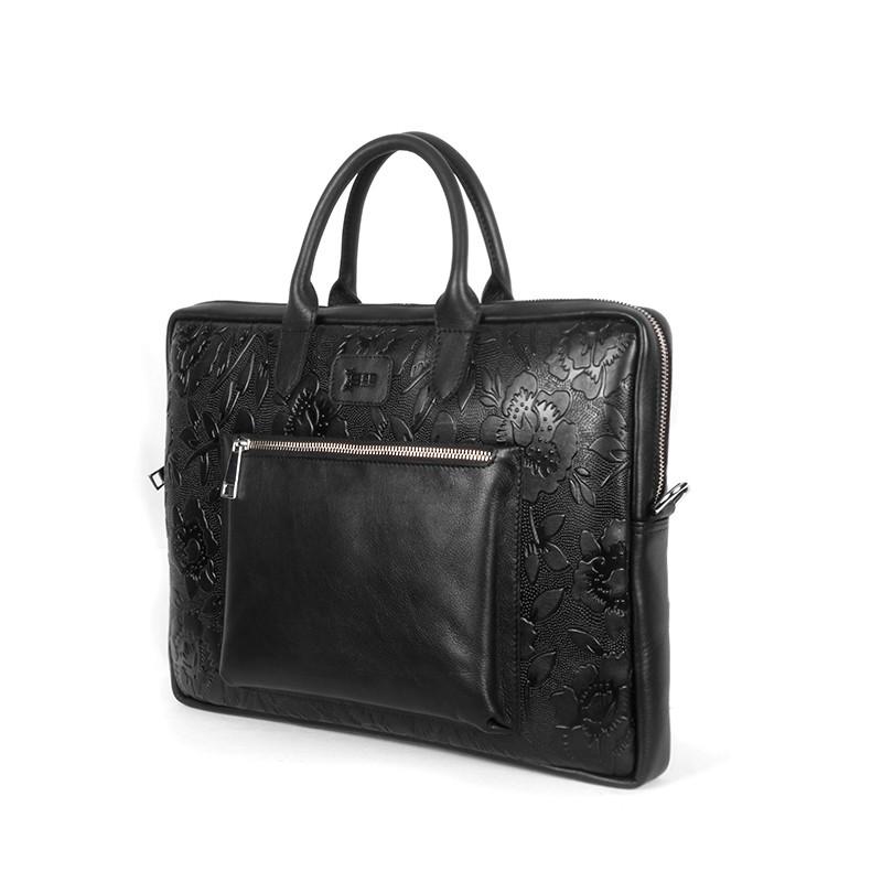Premium Leather Laptop Bag (Black) SB-LB445
