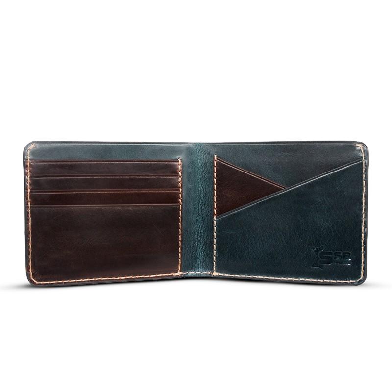 Oil Pull Up Leather Striped Wallet SB-W152