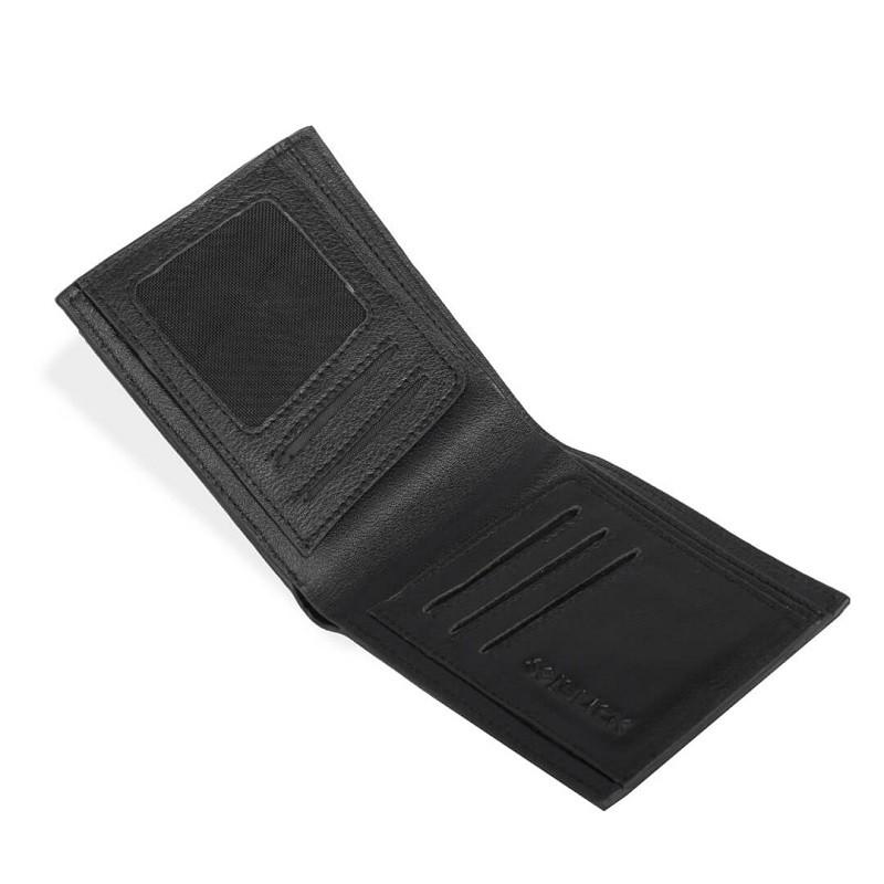 Black Exclusive Leather Slim Wallet SB-W127