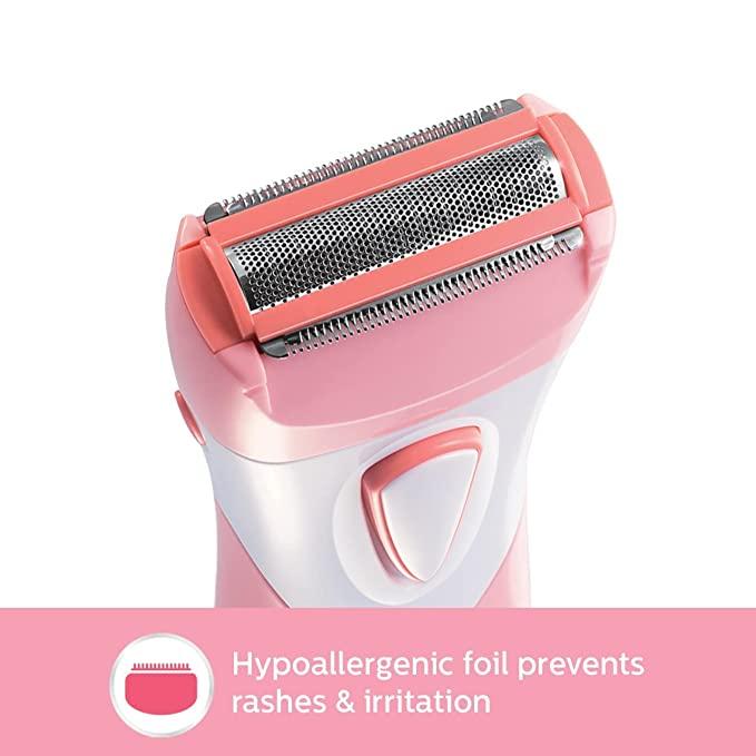 Philips HP6306/00 SatinShave Essential Women's Wet & Dry Electric Shaver For Legs, Cordless