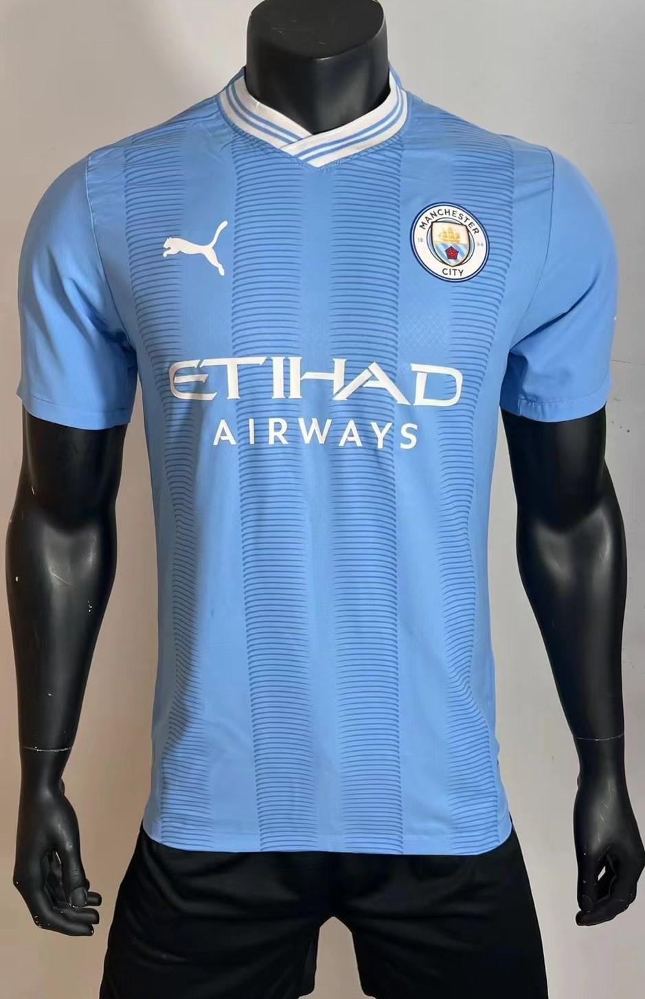 Man City Home Jersey Player Edition 23/24 Season Short Sleeve