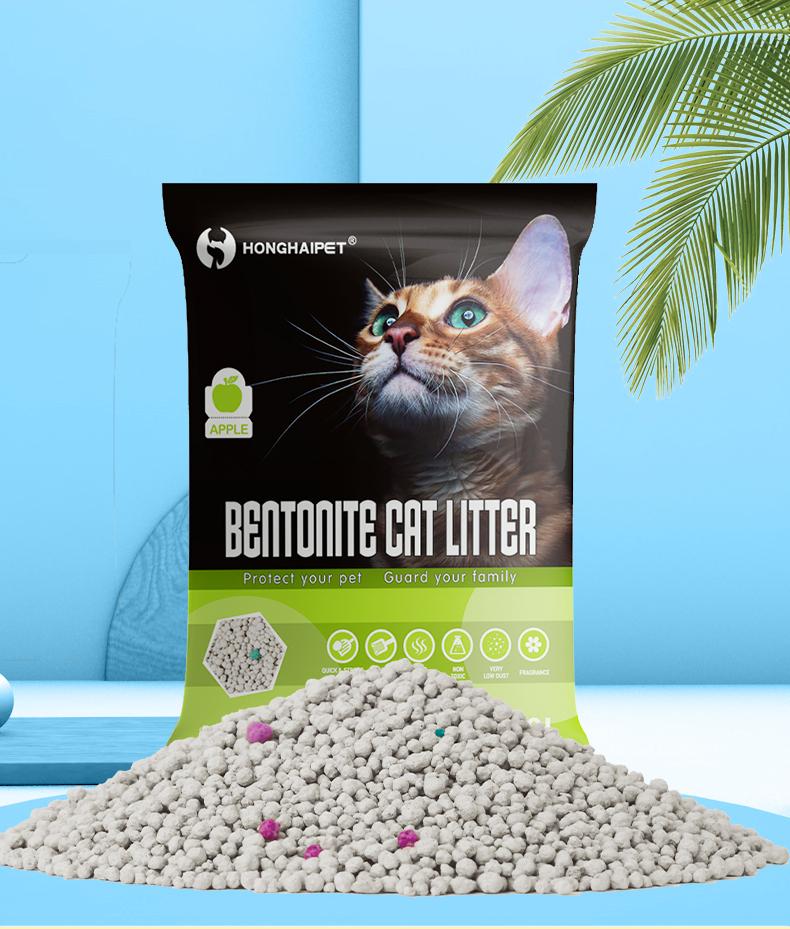 Honghai Pet bentonite Cat Litter Apple 5L