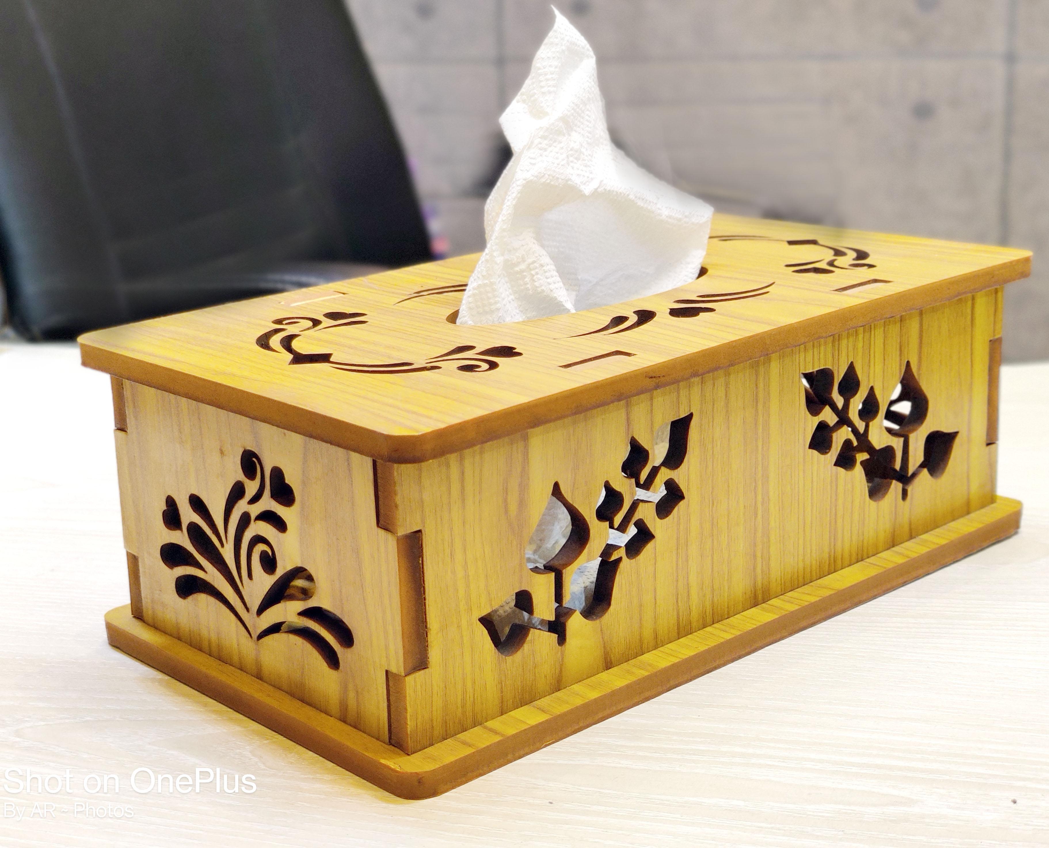 WOODEN TISSUE BOX