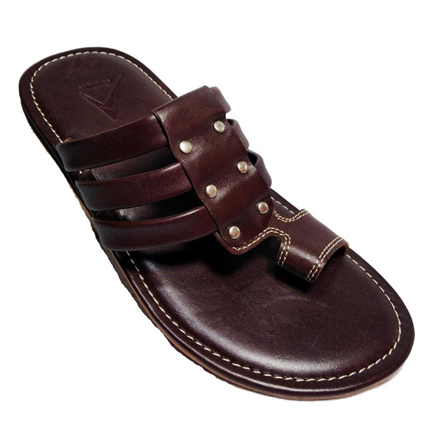 Brown Leather Smart Sandal AA0083 for Men