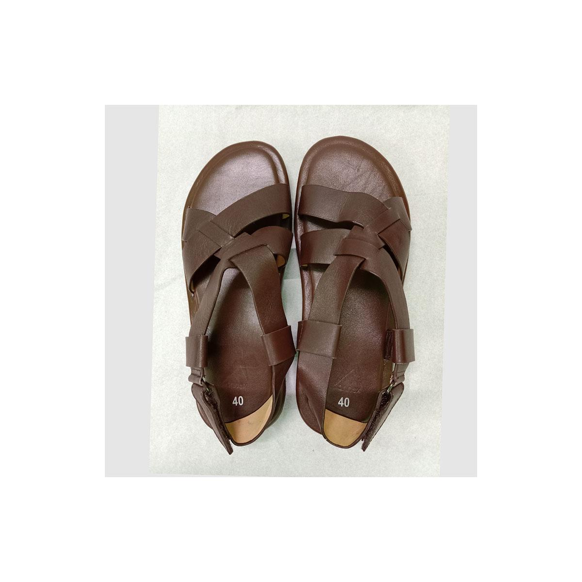 Leather Smart Sandal for Men A0273 Black