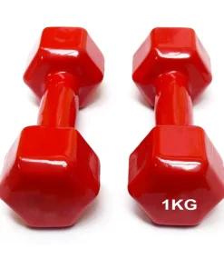 Vinyl dumbbell 1kg pair