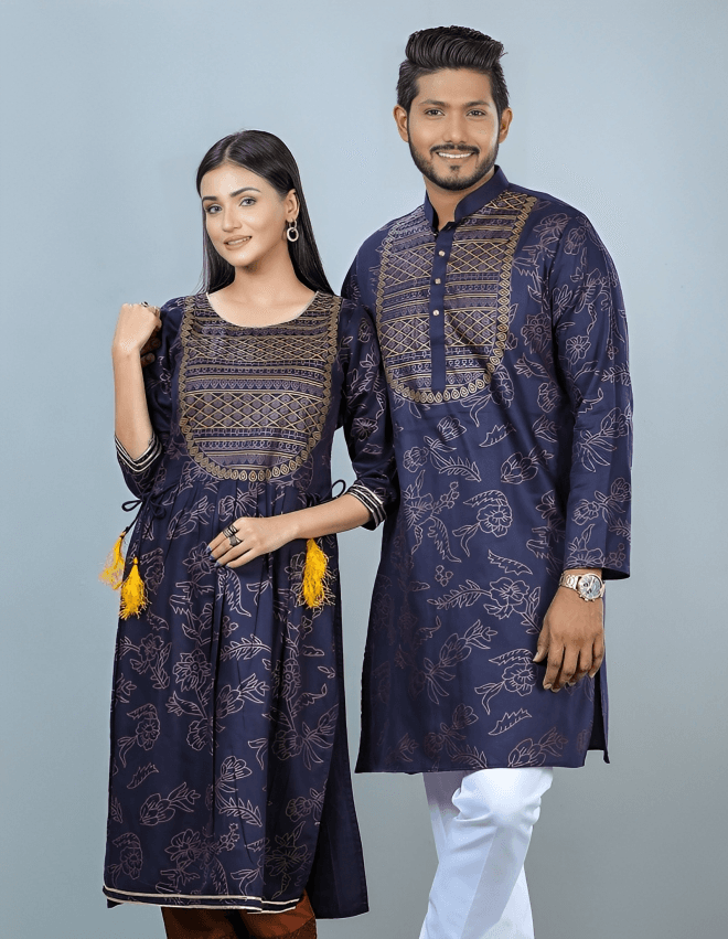 Couple Matching Panjabi Kameez - 19042C