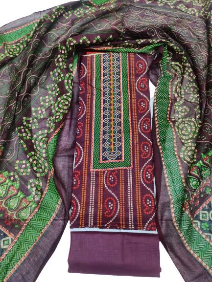 Digital Print Swiss Cotton 3 Piece  3A-94