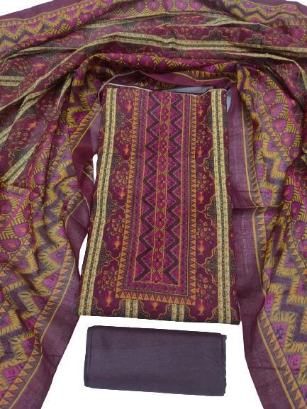 Digital Print Swiss Cotton 3 Piece  3A-102