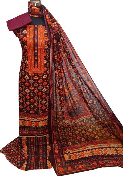 Exclusive Cotton Kalamkari 3 Piece 3R-K25