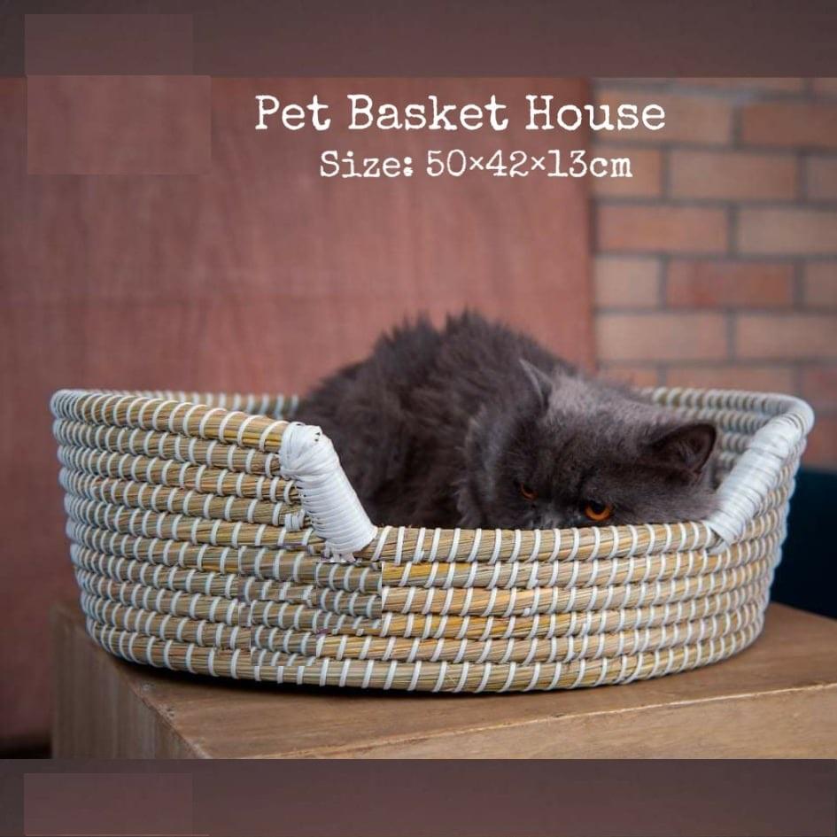 Cat House Round Shaped Busket