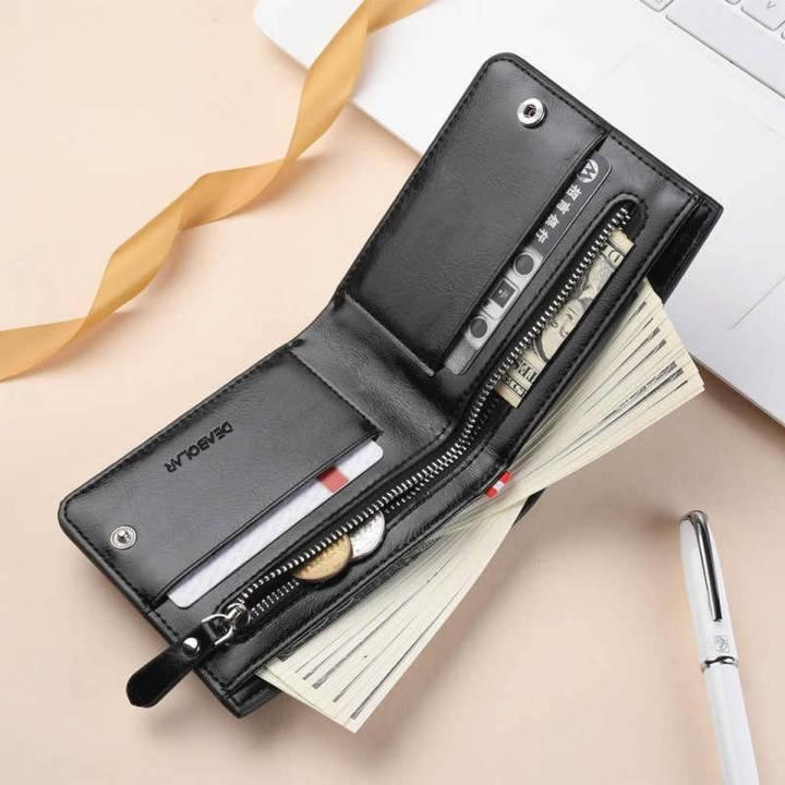 short Leather Wallet Money bag