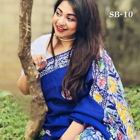Blue Silk Batik
