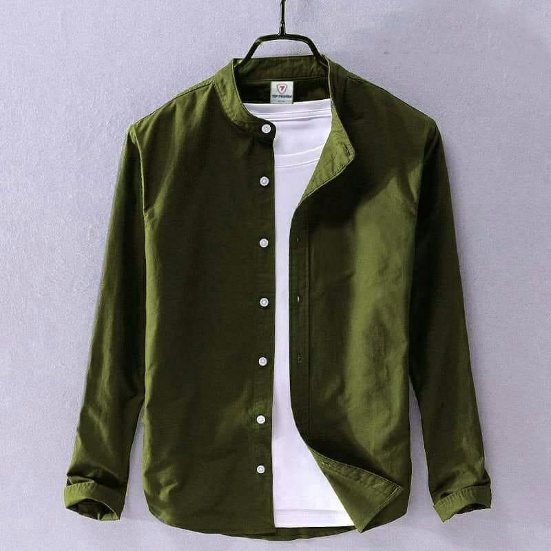 Solid collar shirt