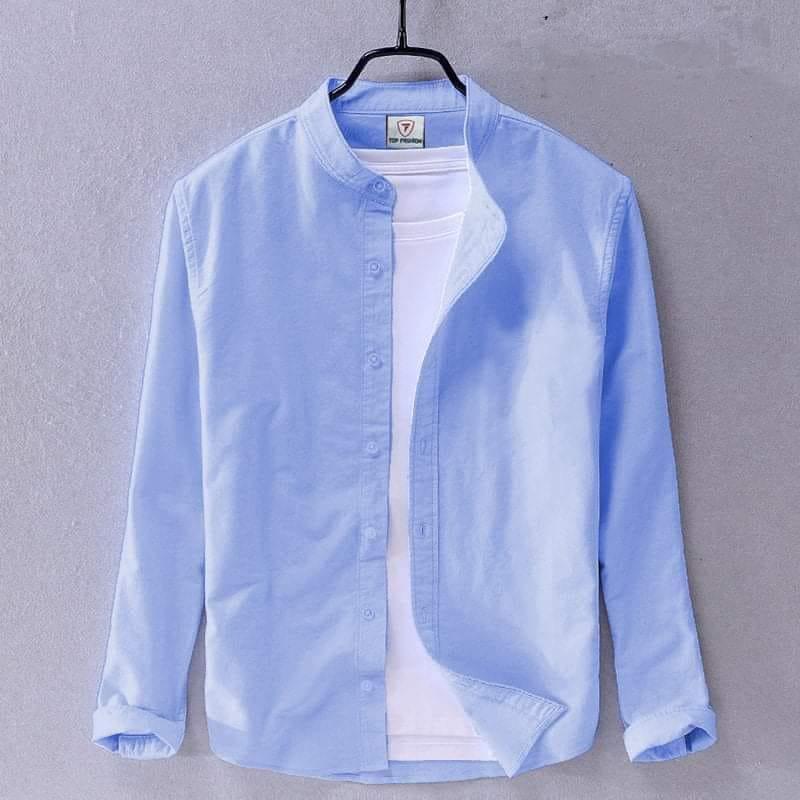 Solid collar shirt