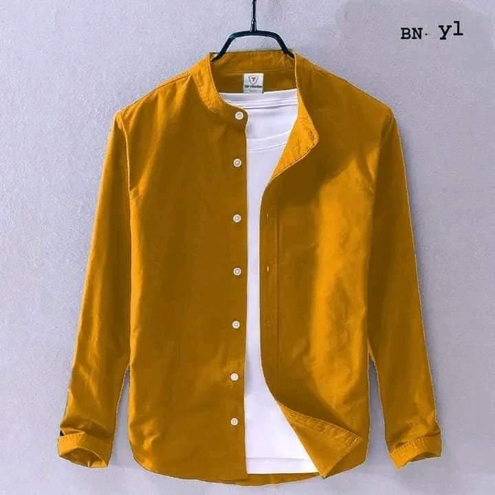 Solid collar shirt