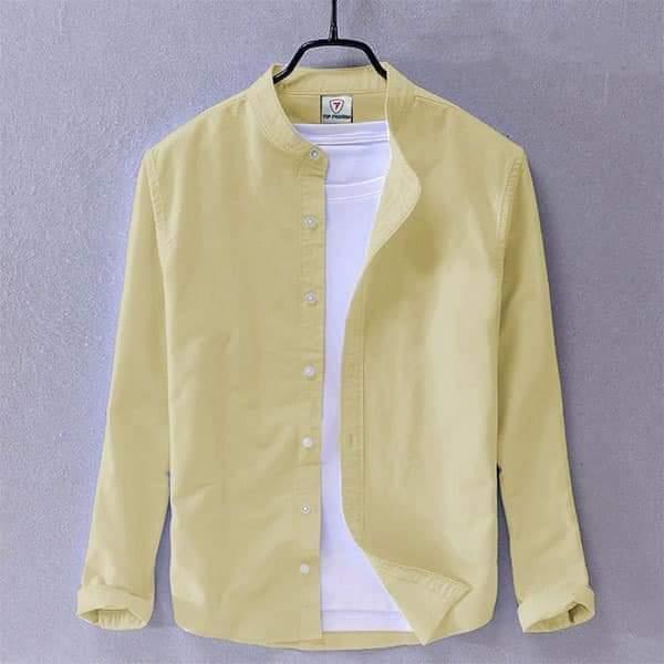 Solid collar shirt