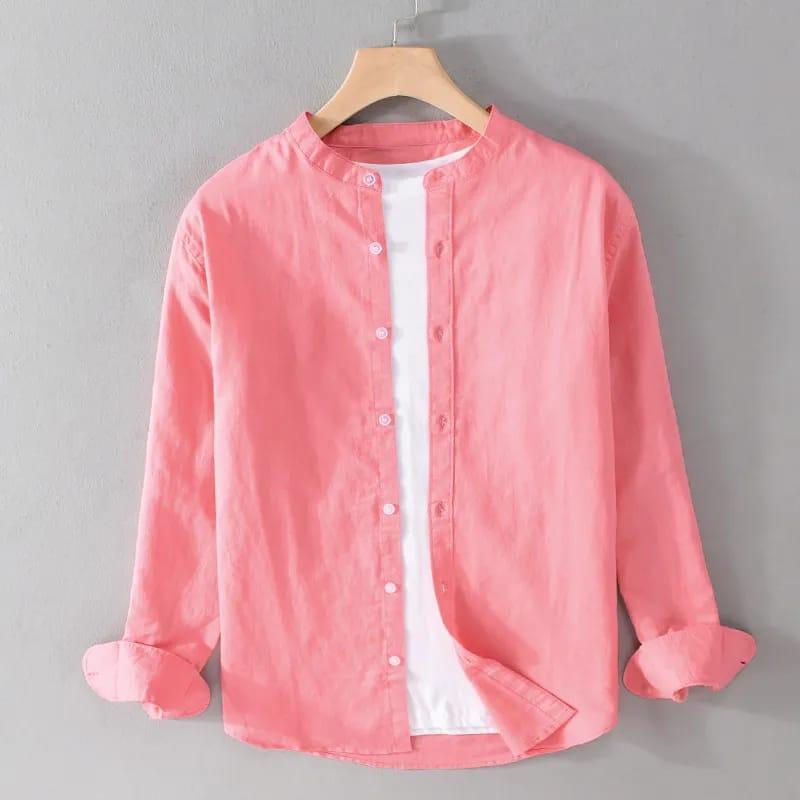 Solid collar shirt