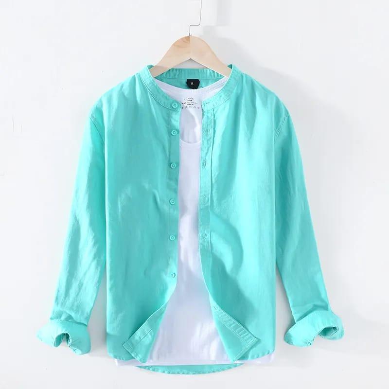 Solid collar shirt