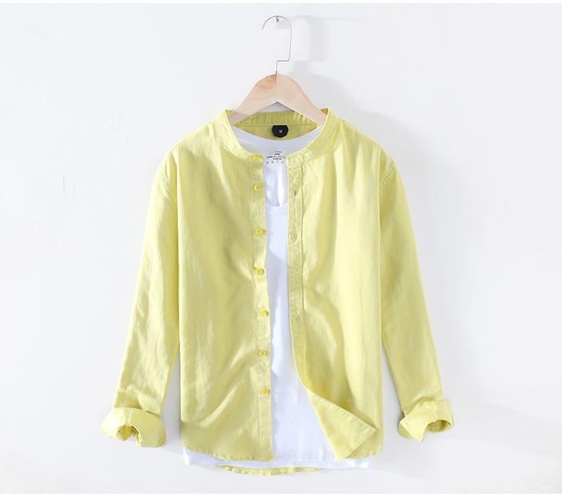 Solid collar shirt