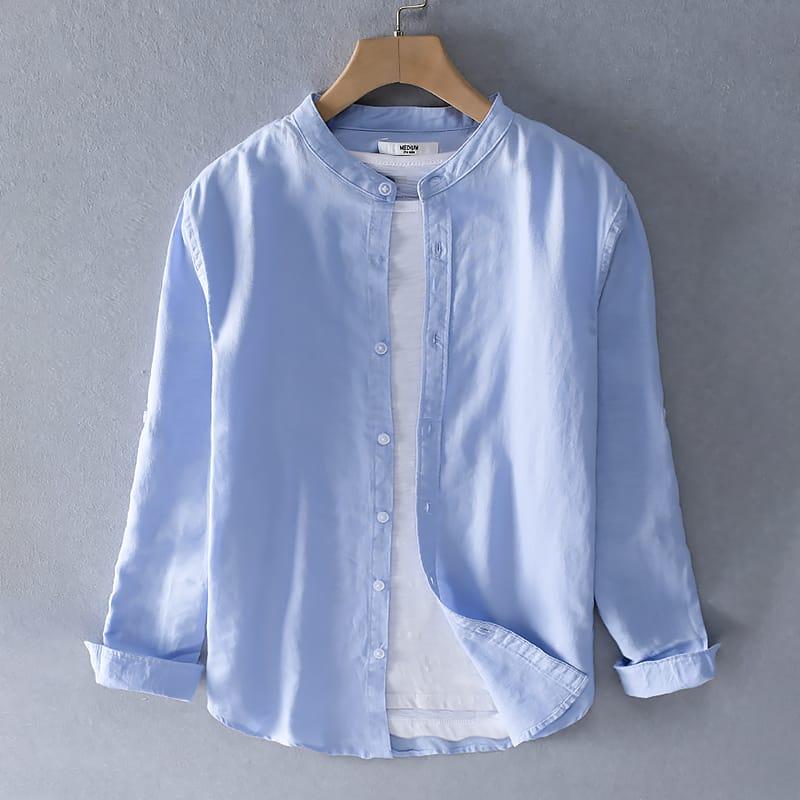 Solid collar shirt