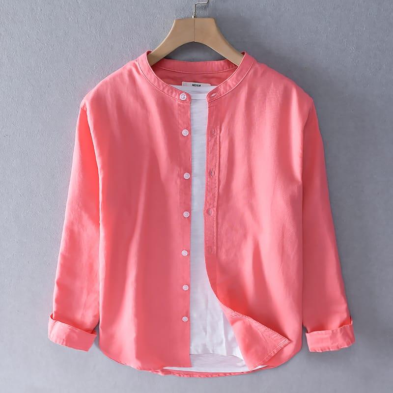 Solid collar shirt