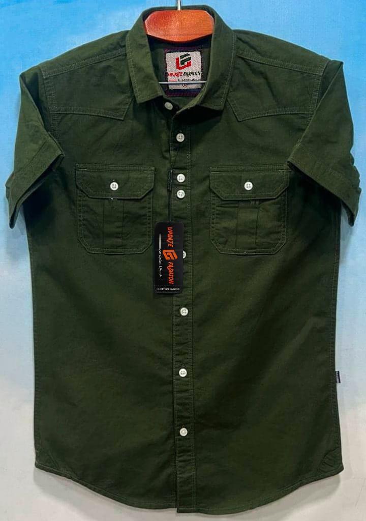 Solid collar shirt
