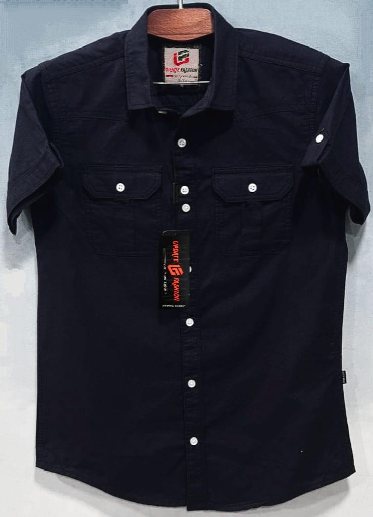 Solid collar shirt