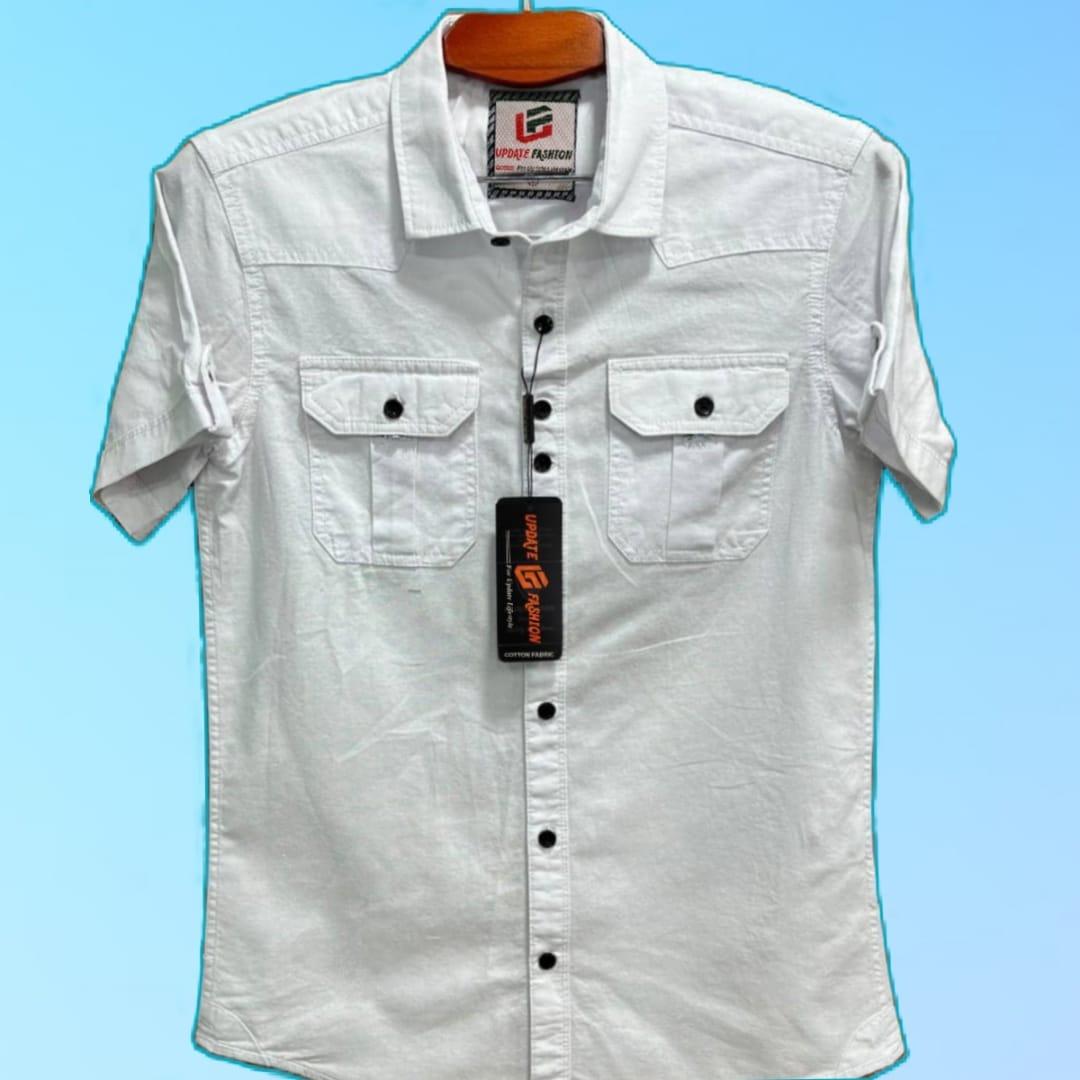 Solid collar shirt