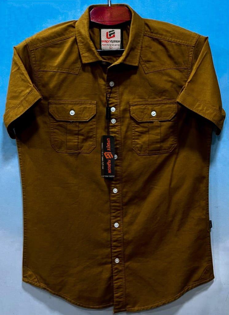 Solid collar shirt