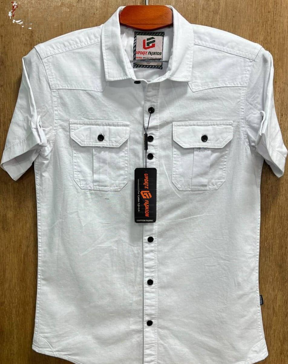 Solid collar shirt