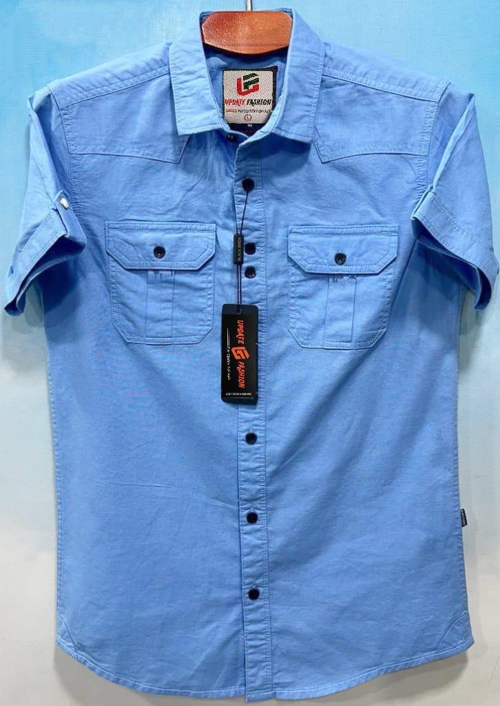 Solid collar shirt