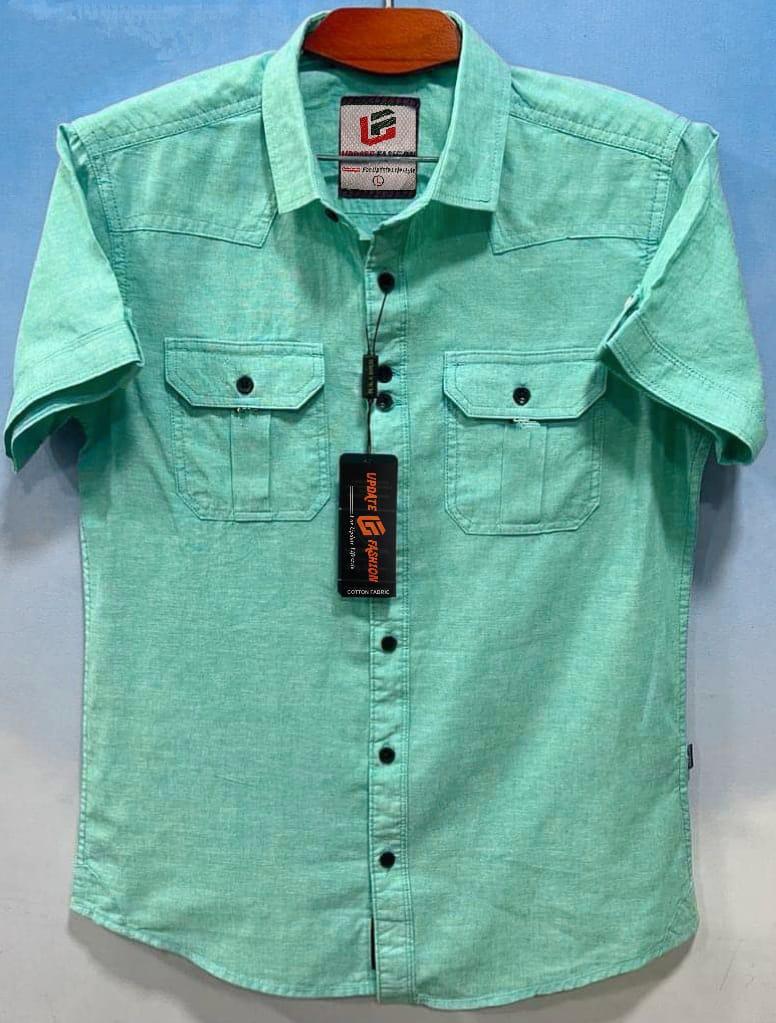 Solid collar shirt