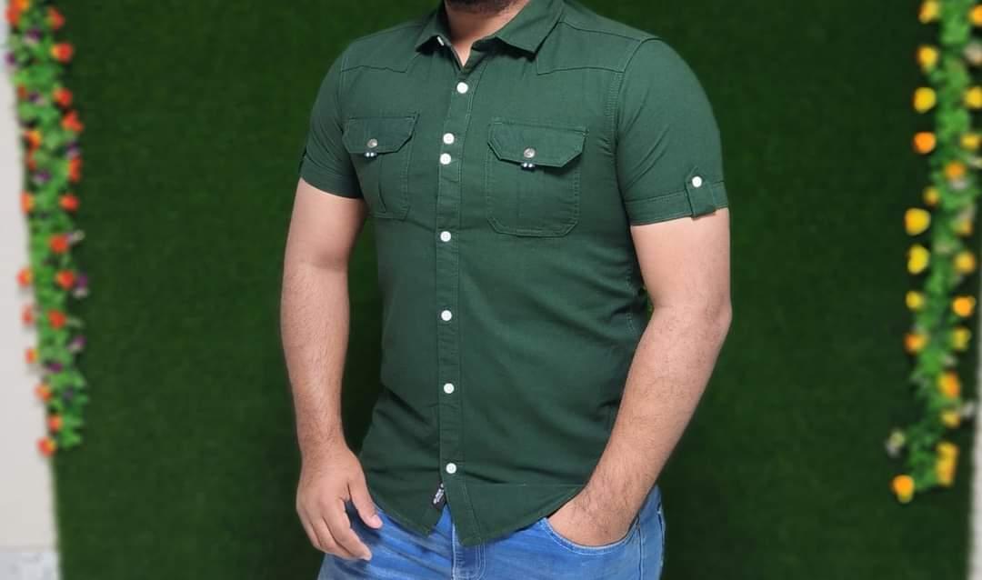 Solid collar shirt
