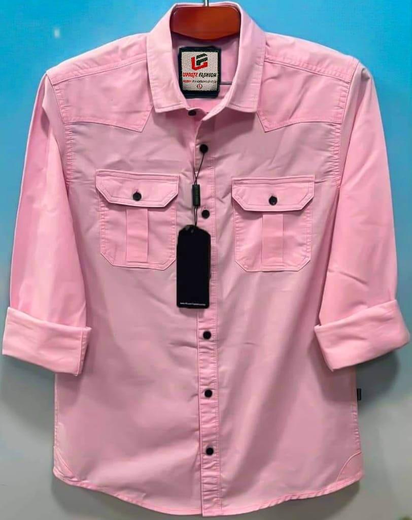 Solid collar shirt