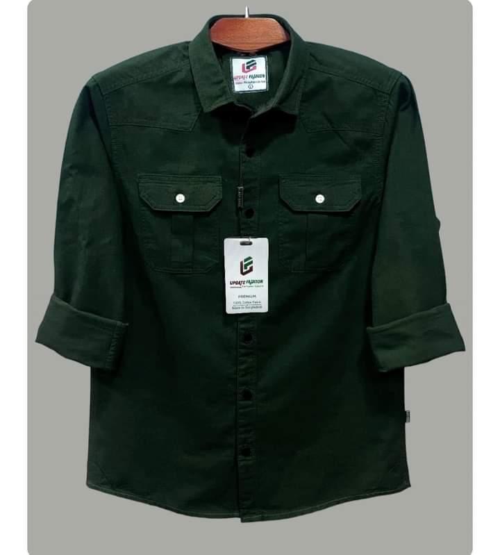 Solid collar shirt