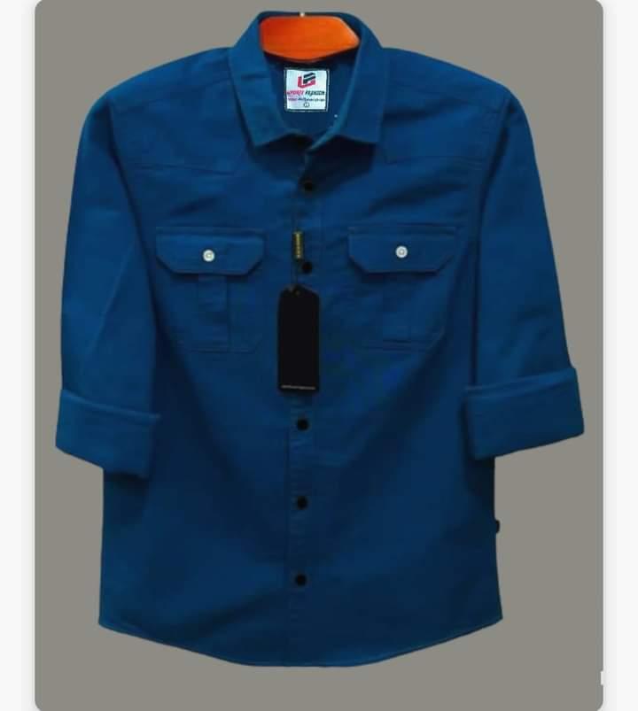 Solid collar shirt