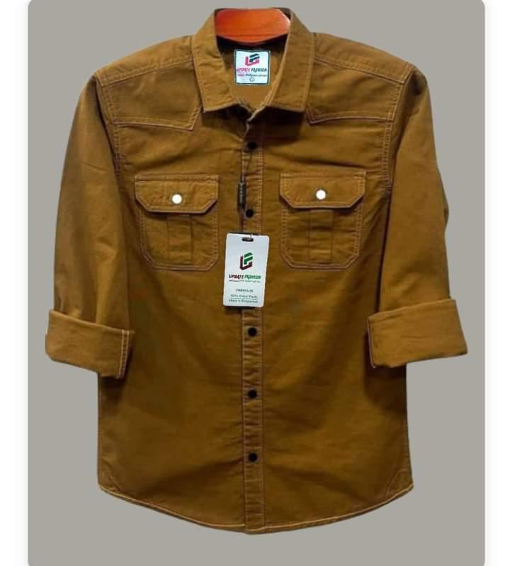 Solid collar shirt