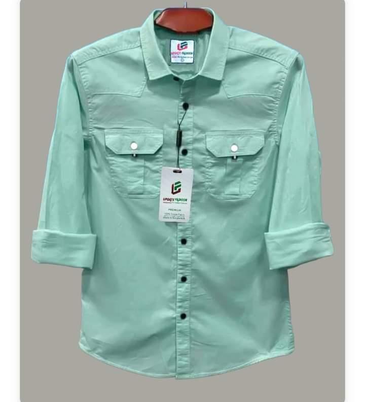 Solid collar shirt