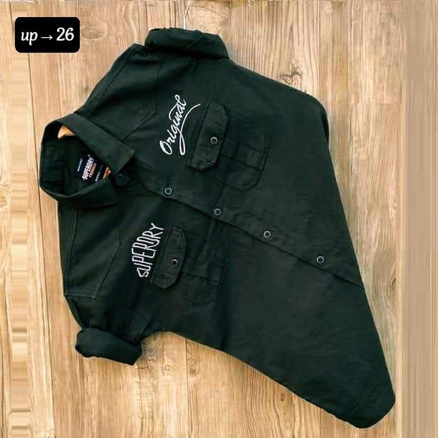 Solid collar shirt