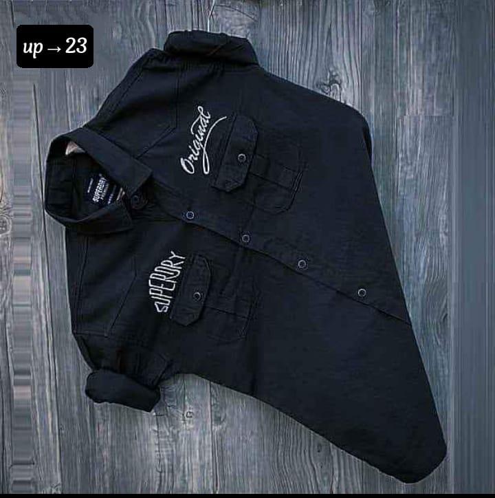 Solid collar shirt
