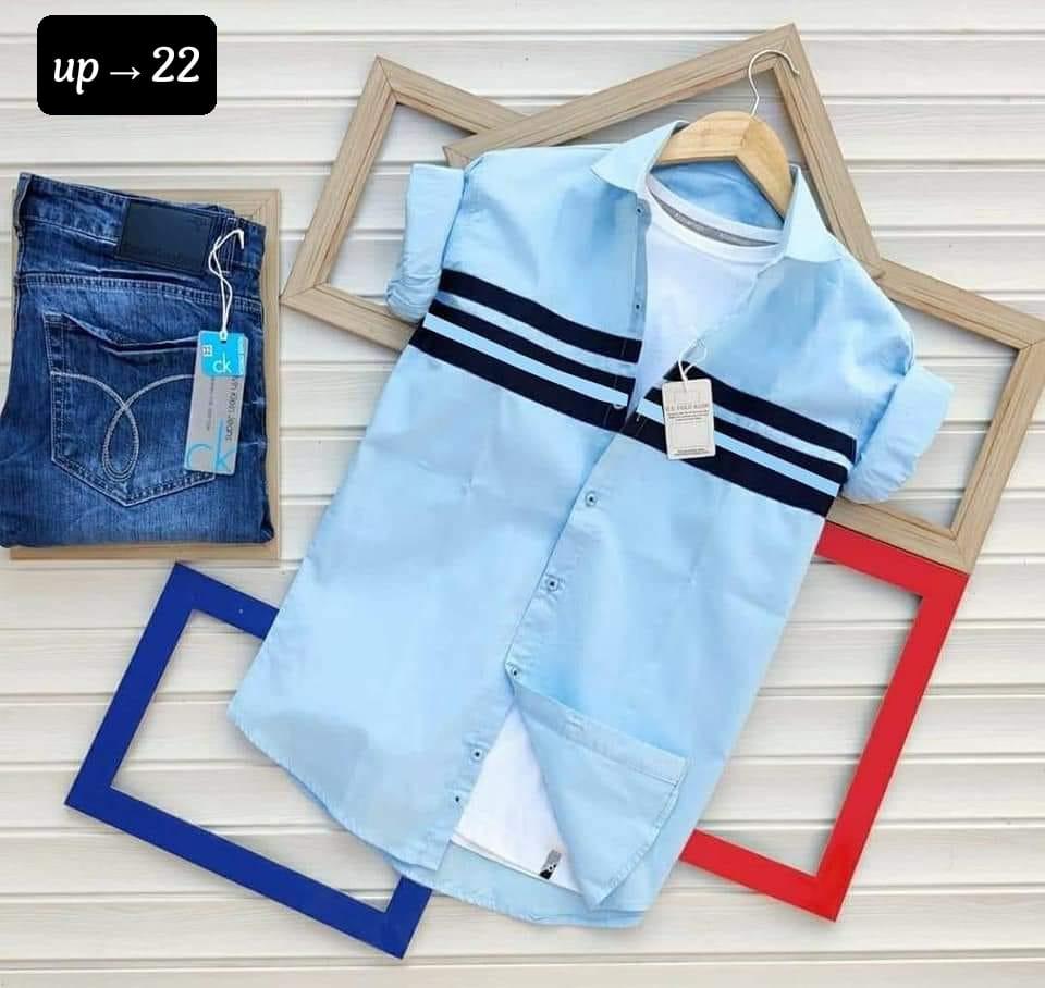 Solid collar shirt