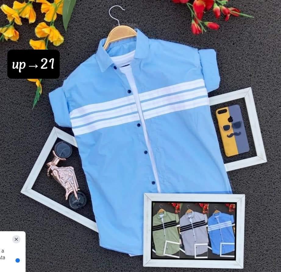 Solid collar shirt
