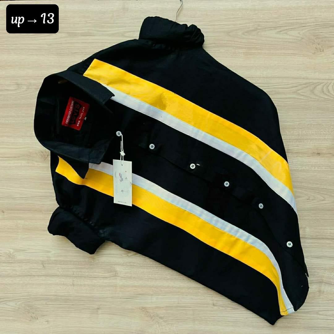 Solid collar shirt