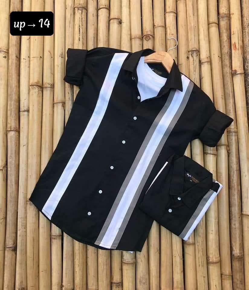 Solid collar shirt